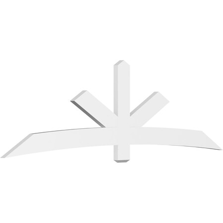 Ekena Millwork Alberta Architectural Grade PVC Gable Bracket, 108"W x 31 1/2"H x 2"D x 6"F, 7/12 Pitch GBP108X32X0206ALB00